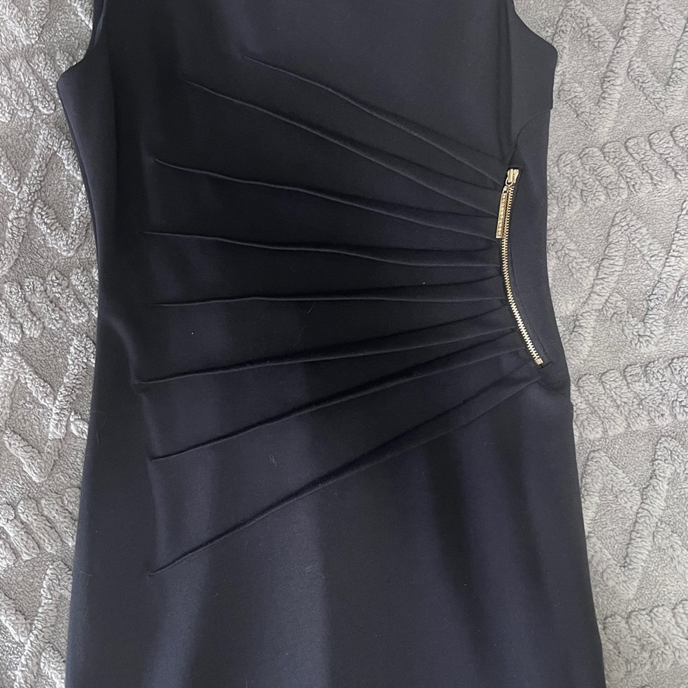Elegant Black Dress with Gold Accent